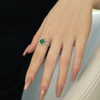[Solara Jewelry ]Four Leaf Clover Flower Design Ring
