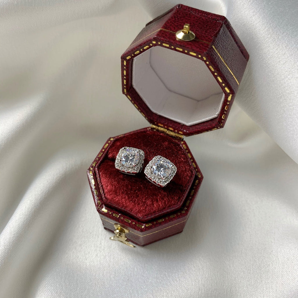 [Solara Schmuck] Klassische Ohrstecker mit runden Mittelstein