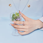 [Solara Schmuck ]Funkelnder, strahlender Partyring mit Rundschliff