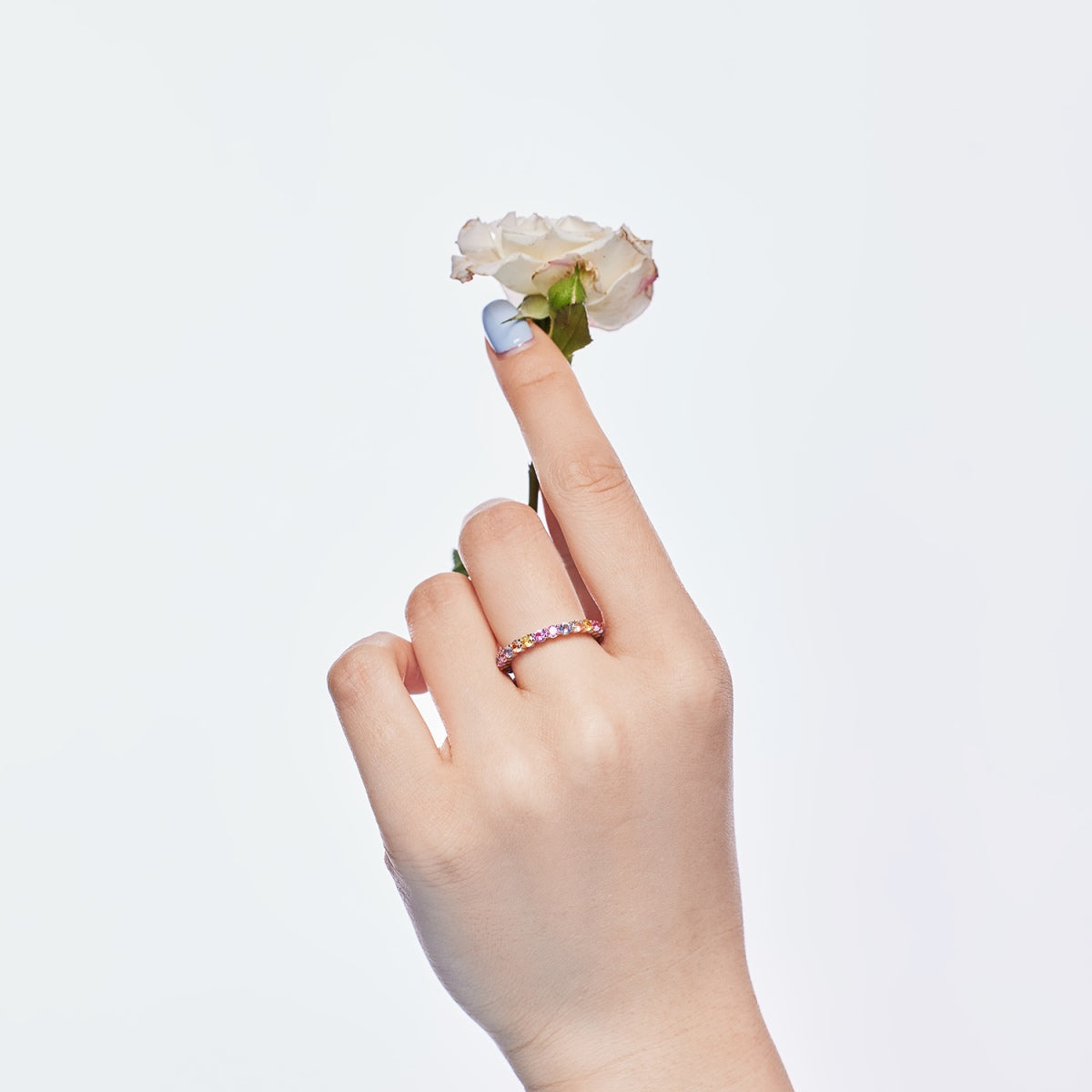 [Solara Schmuck ]Funkelnder, strahlender Partyring mit Rundschliff