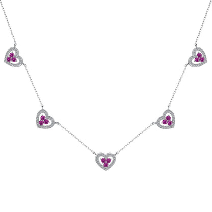 [Solara Jewelry ]煌めくファイブハートネックレス