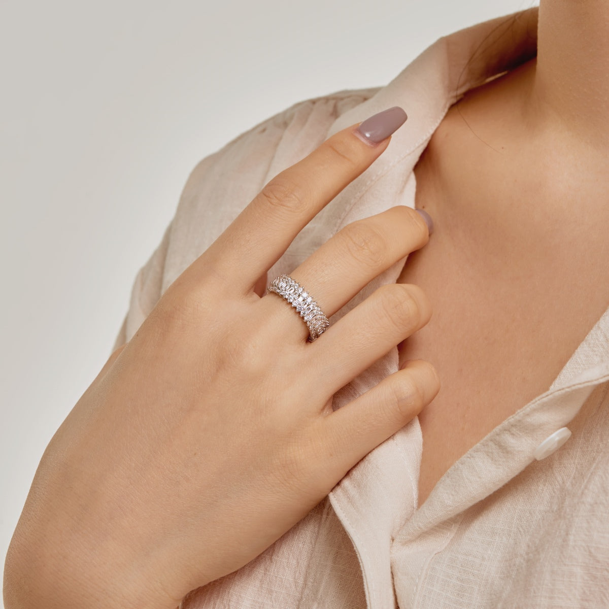 [Solara Jewelry ]Ornate Colorful Radiant Cut Daily Ring
