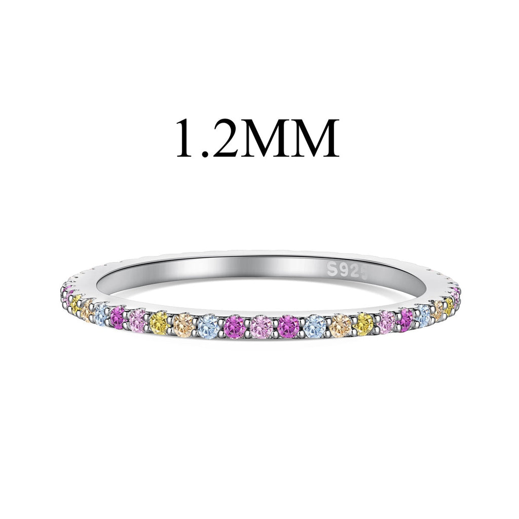 [Solara Schmuck ]Verzierter bunter runder Tennisring