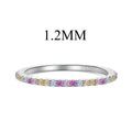 [Solara Schmuck ]Verzierter bunter runder Tennisring