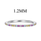 [Solara Schmuck ]Verzierter bunter runder Tennisring