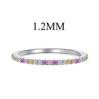 [Solara Jewelry ]Ornate Colorful Round Cut Tennis Ring
