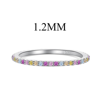 [Solara Jewelry ]オーナメントカラフルラウンドカットテニスリング