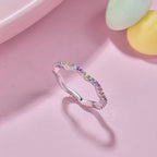 [Solara Jewelry ]Dainty Colorful Round Cut Party Ring