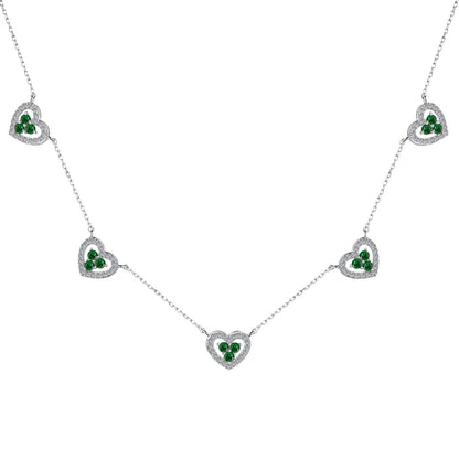 [Solara Jewelry ]煌めくファイブハートネックレス