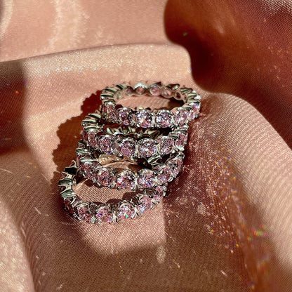 [Solara Jewelry ]Eternity Tennisring mit rundem Schliff