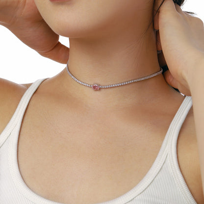 [Solara Jewelry ]1.0カラット シャイニングオーバルカット ネックレス
