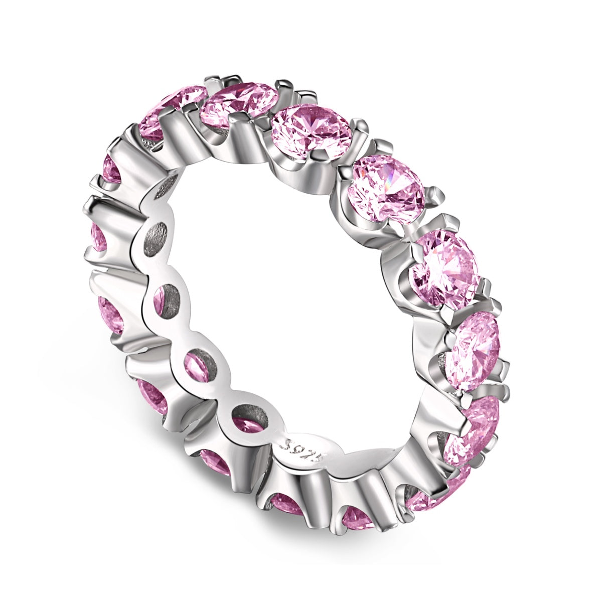 [Solara Jewelry ]Eternity Tennisring mit rundem Schliff