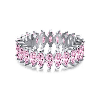[Solara Jewelry ]ゴージャスなマーキスカット テニスリング