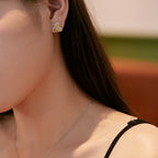 [Solara Jewelry] Ohrringe für Verliebte mit birnenförmigen und verschnörkelten Blumen