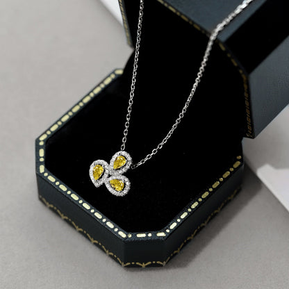 [Solara Jewelry ]エレガントな花型ペアカットネックレス