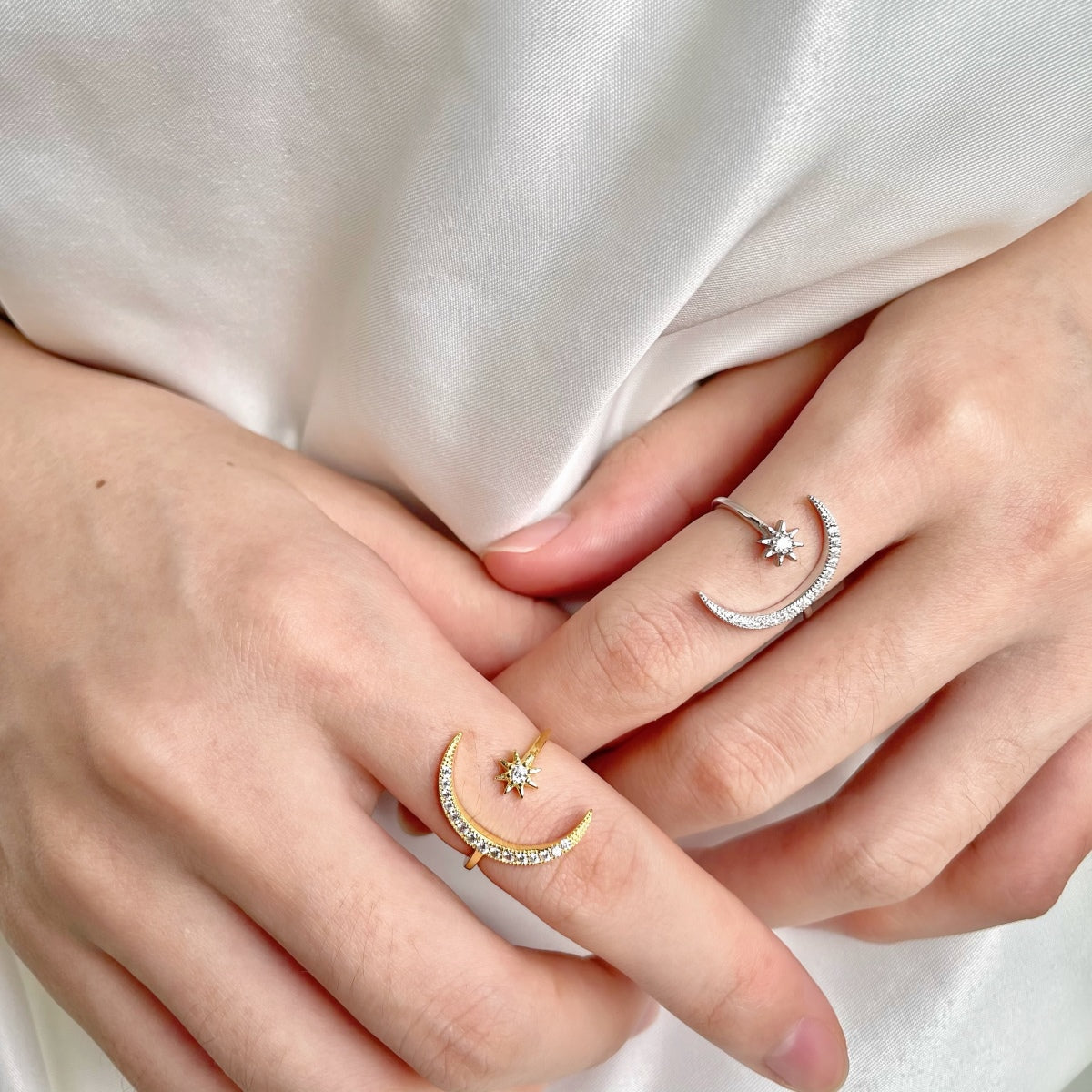 [Solara Jewelry ]Eternity Mond & Stern Ring