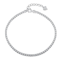 [Solara Jewelry ]Radiant Shinning Princess Cut Tennis Bracelet