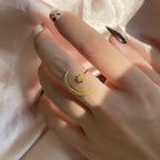 [Solara Jewelry ]Eternity Mond & Stern Ring