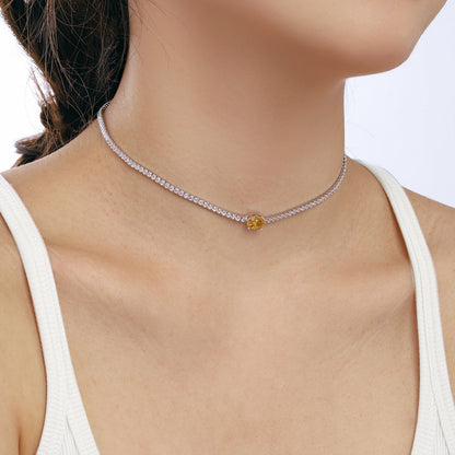 [Solara Jewelry ]1.0カラット シャイニングオーバルカット ネックレス