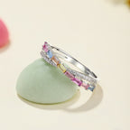 [Solara Jewelry ]Energetischer eleganter Partyring mit Radiant-Schliff