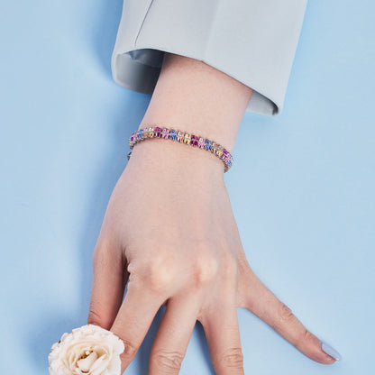 [Solara Jewelry ]Funkelndes, exquisites Partyarmband mit Facettenschliff