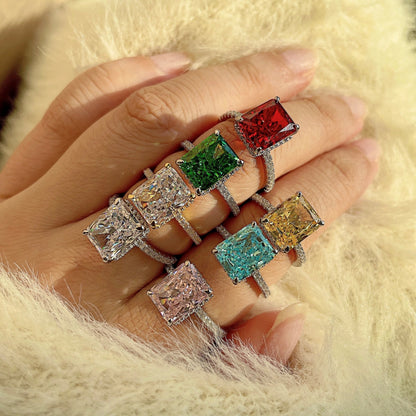 [Solara Schmuck ]4.0 Karat Luxuriöser Verlobungsring