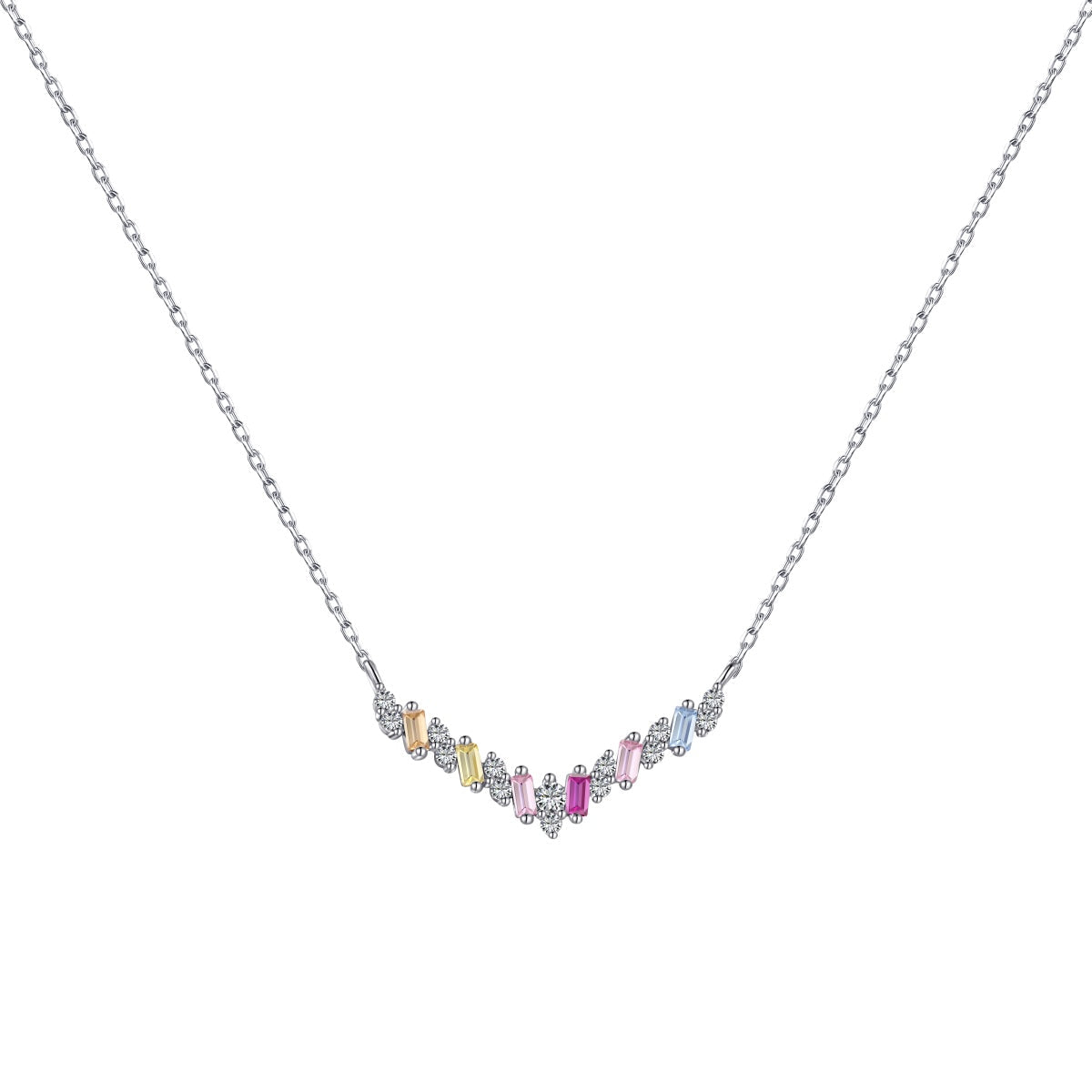 [Solara Jewelry ]煌めくレインボーネックレス