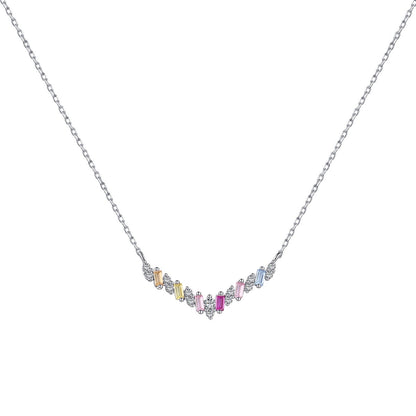 [Solara Jewelry ]煌めくレインボーネックレス