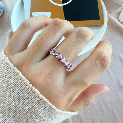 [Solara Jewelry ]0.25カラット ラディアントロマンス ハートカット ラバーリング