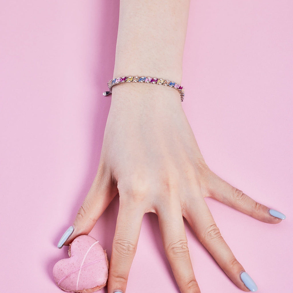 [Solara Schmuck] Verziertes, funkelndes Partyarmband mit Facettenschliff