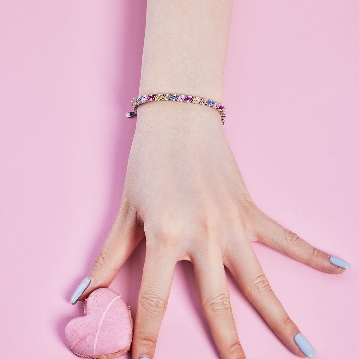 [Solara Schmuck] Verziertes, funkelndes Partyarmband mit Facettenschliff