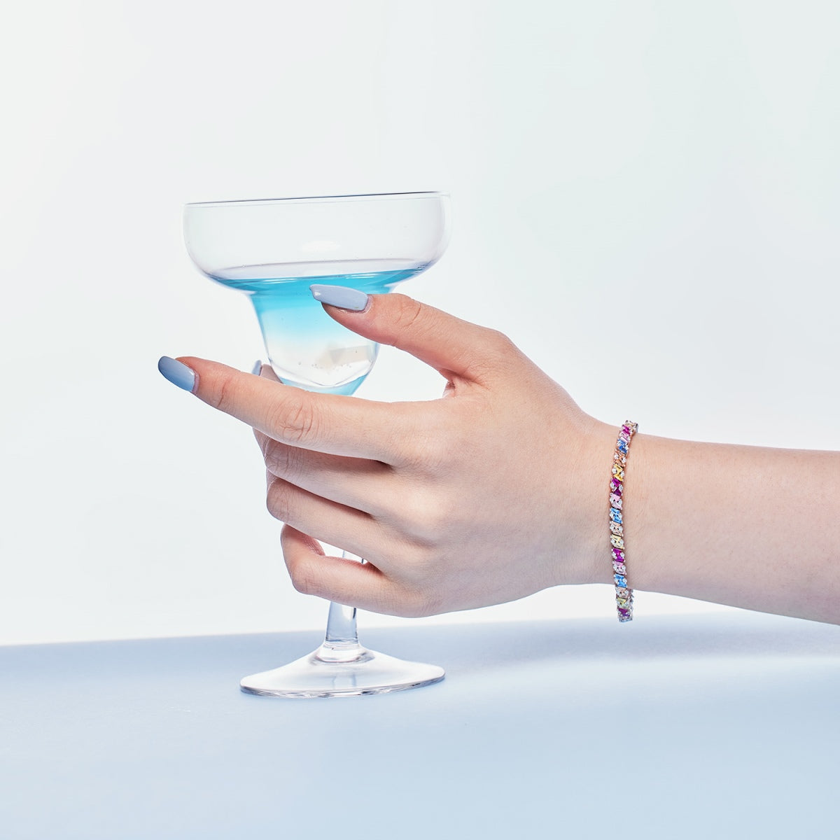 [Solara Schmuck] Verziertes, funkelndes Partyarmband mit Facettenschliff