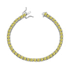 [Solara Jewelry ]Verziertes, funkelndes Tennisarmband mit runden Steinen