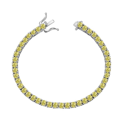[Solara Jewelry ]Verziertes, funkelndes Tennisarmband mit runden Steinen