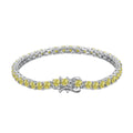 [Solara Jewelry ]Verziertes, funkelndes Tennisarmband mit runden Steinen