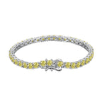 [Solara Jewelry ]Verziertes, funkelndes Tennisarmband mit runden Steinen