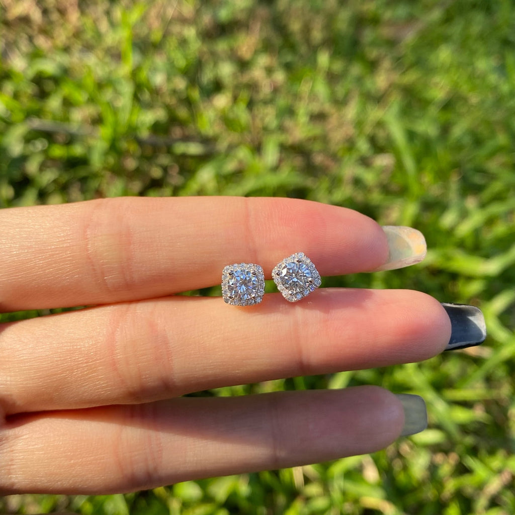 [Solara Schmuck] Klassische Ohrstecker mit runden Mittelstein