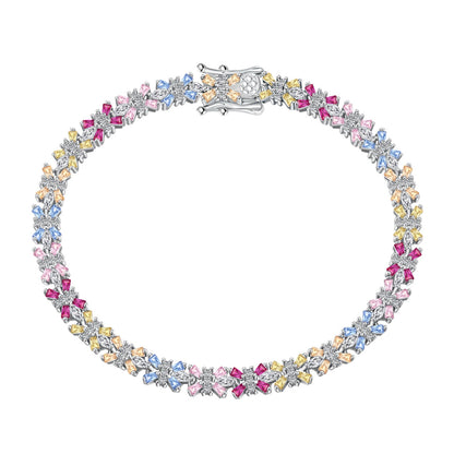 [Solara Jewelry ]輝くカラフルなエメラルドカットパーティブレスレット