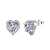 [Solara Jewelry ]Sparkling Heart Shape Lover Earrings