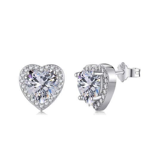 [Solara Jewelry ]Glitzernde Herzform-Liebhaber-Ohrringe