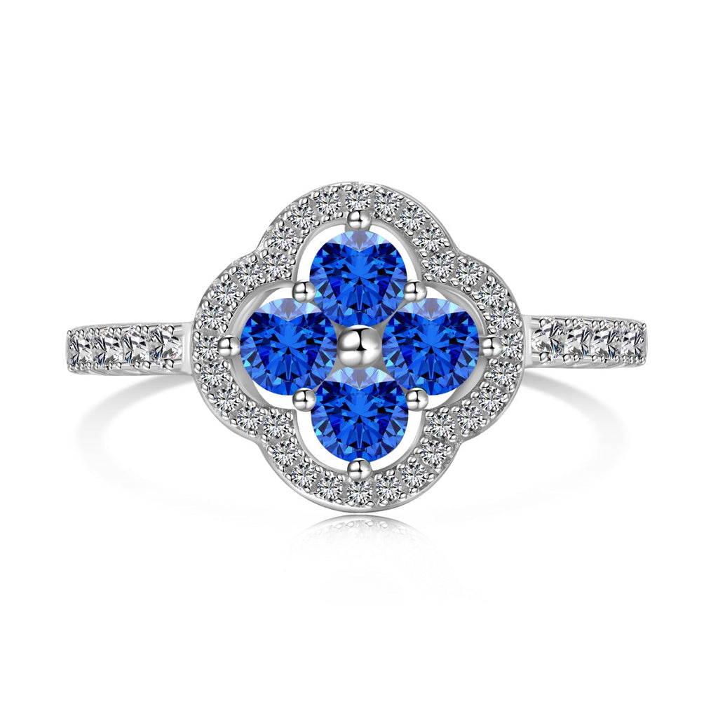 [Solara Jewelry ]Four Leaf Clover Flower Design Ring