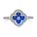 [Solara Jewelry ]Four Leaf Clover Flower Design Ring