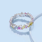 [Solara Jewelry ]ダズリング ポリクロマティック マルチカット デイリーリング