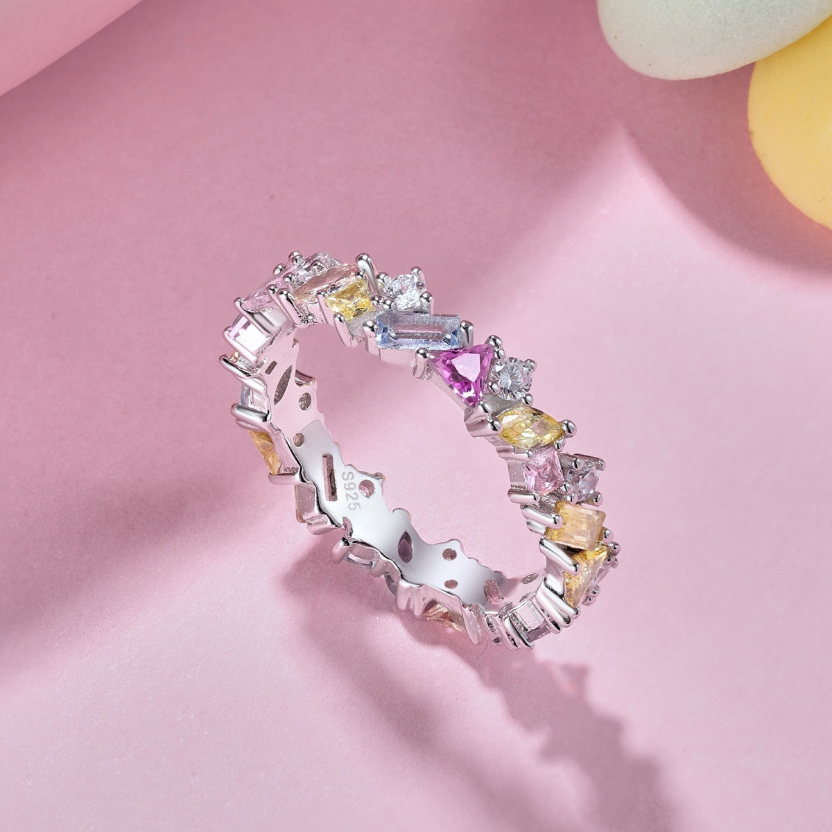 [Solara Jewelry ]ダズリング ポリクロマティック マルチカット デイリーリング