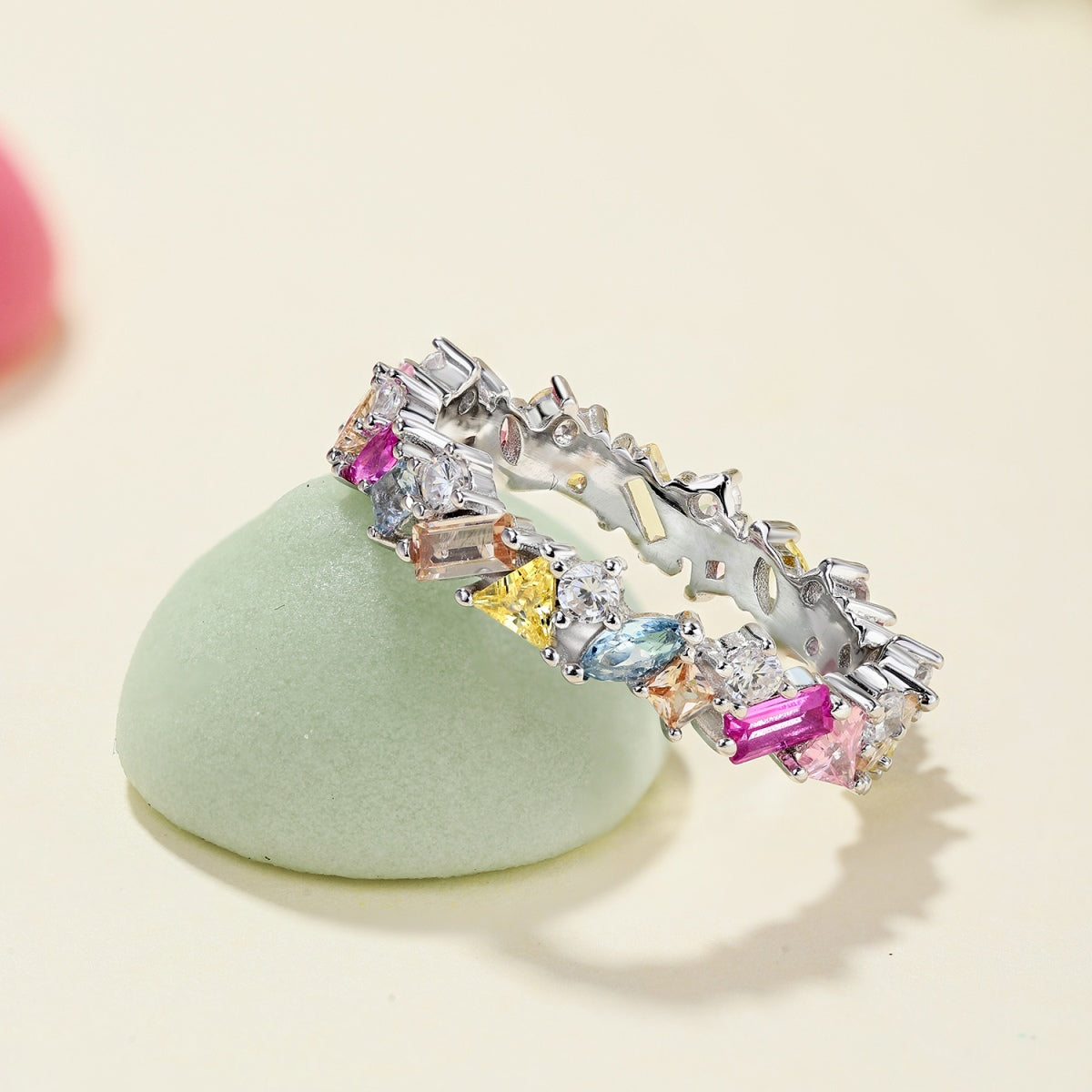 [Solara Jewelry ]ダズリング ポリクロマティック マルチカット デイリーリング