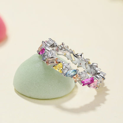 [Solara Jewelry ]ダズリング ポリクロマティック マルチカット デイリーリング