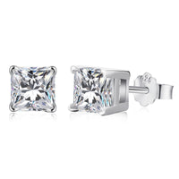 [Solara Jewelry ]1.0 Carat Radiant Princess Cut Wedding Earrings