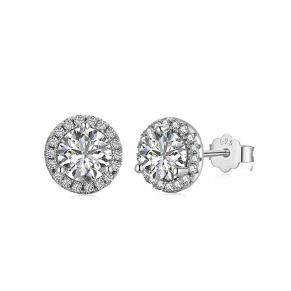 [Solara Schmuck] Klassische Prinzessinnen Ohrringe mit Rundschliff