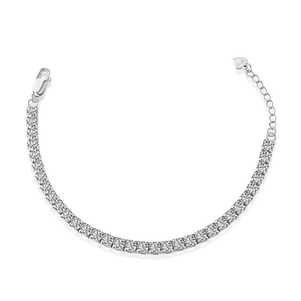 [Solara Jewelry ]Funkelndes strahlendes Tennisarmband mit Prinzessschliff
