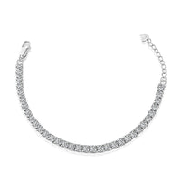 [Solara Jewelry ]Sparkling Radiant Princess Cut Tennis Bracelet